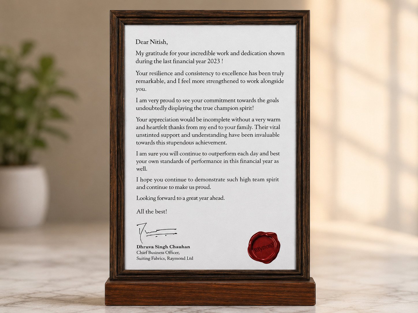 Award or certificate 2